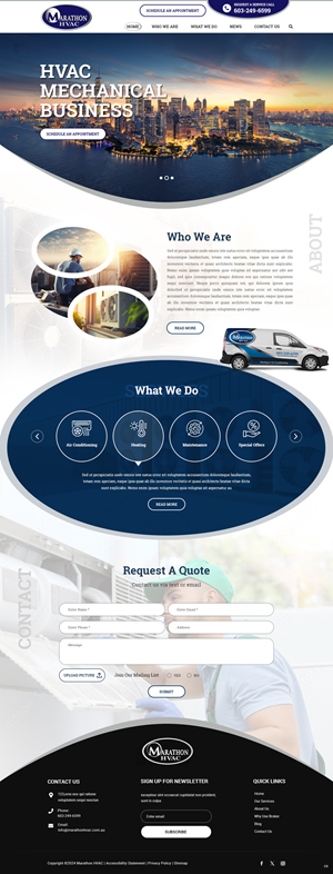Web Design par pb pour Marathon HVAC | Design : #32290494