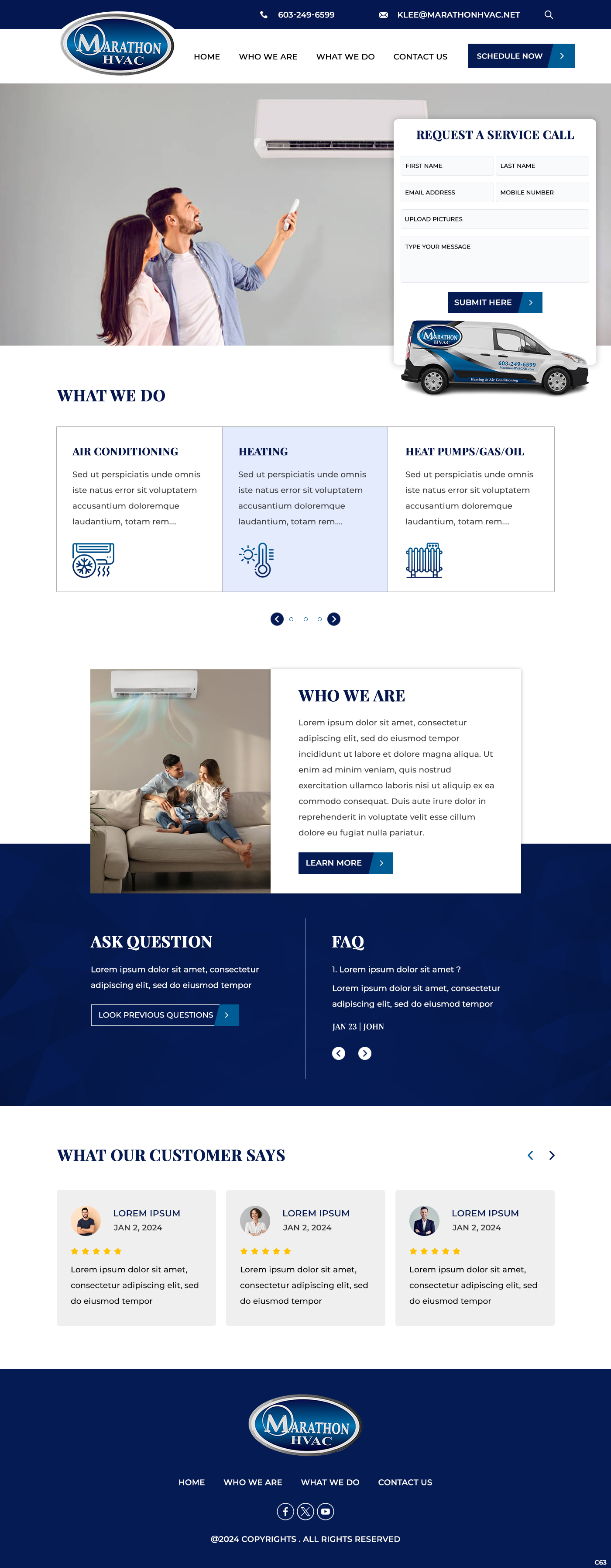 Diseño Web por pb para Marathon HVAC | Diseño #32290500