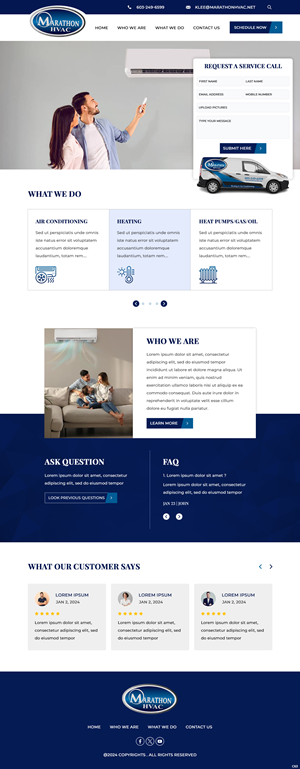 Web Design par pb pour Marathon HVAC | Design : #32290500