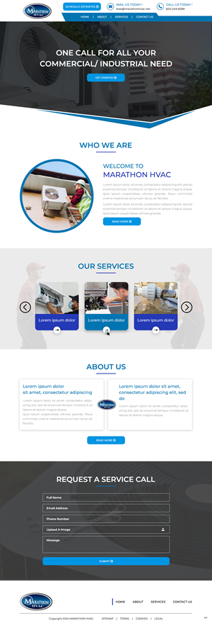 Web Design par pb pour Marathon HVAC | Design : #32290508