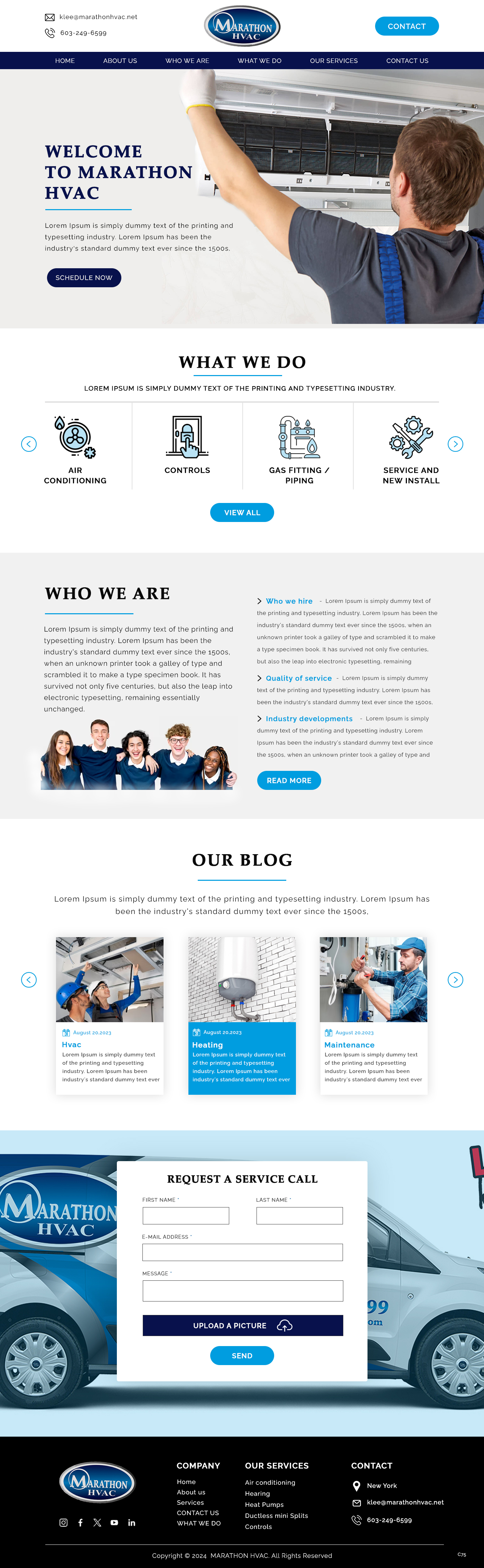 Web Design by pb for Marathon HVAC | Design #32290510