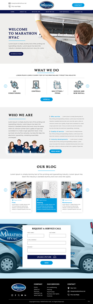 Web Design par pb pour Marathon HVAC | Design : #32290510