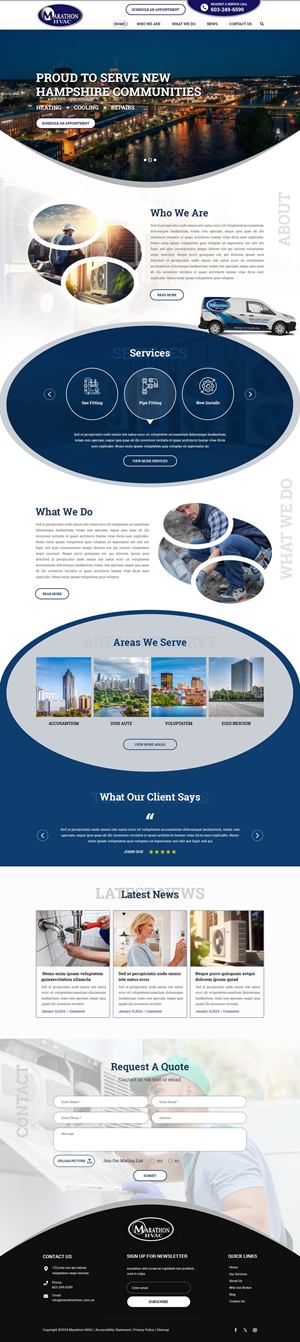 Web Design par pb pour Marathon HVAC | Design : #32306171