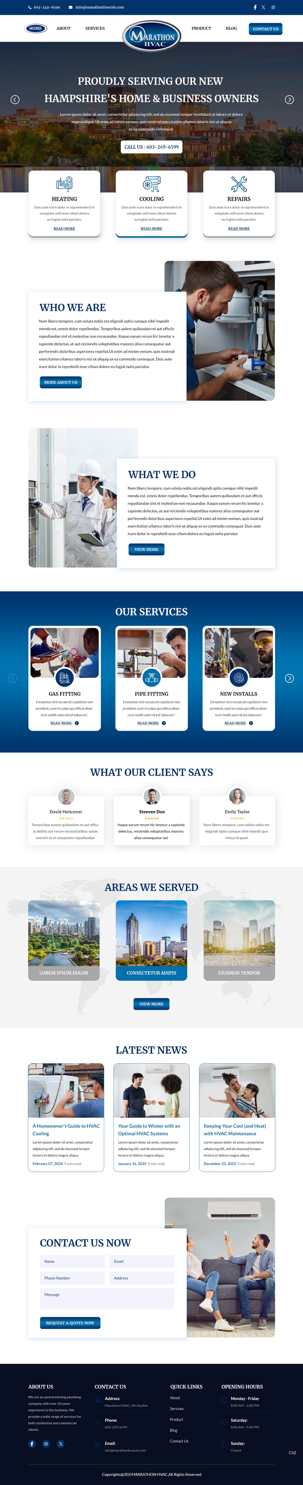 Web-Design von pb für Marathon HVAC | Design #32312767