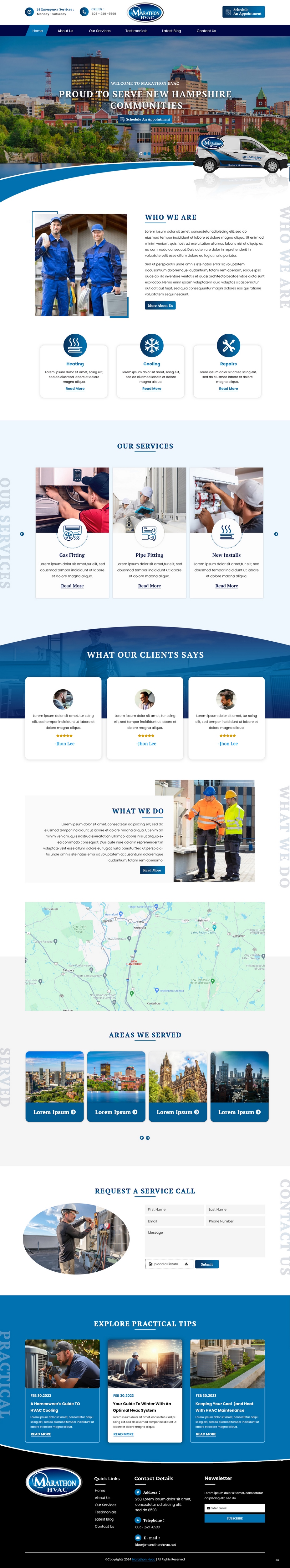 Web Design by pb for Marathon HVAC | Design #32312768