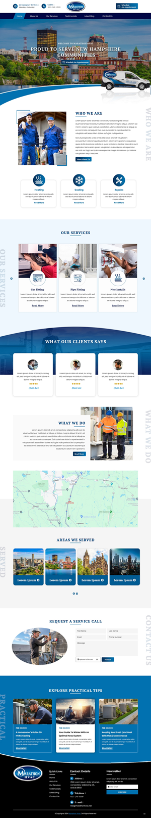 Web Design par pb pour Marathon HVAC | Design : #32312768