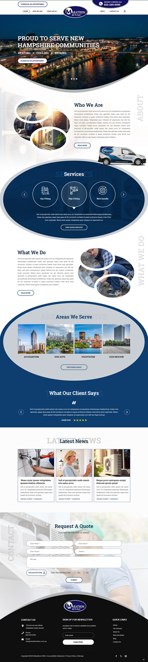 Web-Design von pb für Marathon HVAC | Design #32319119