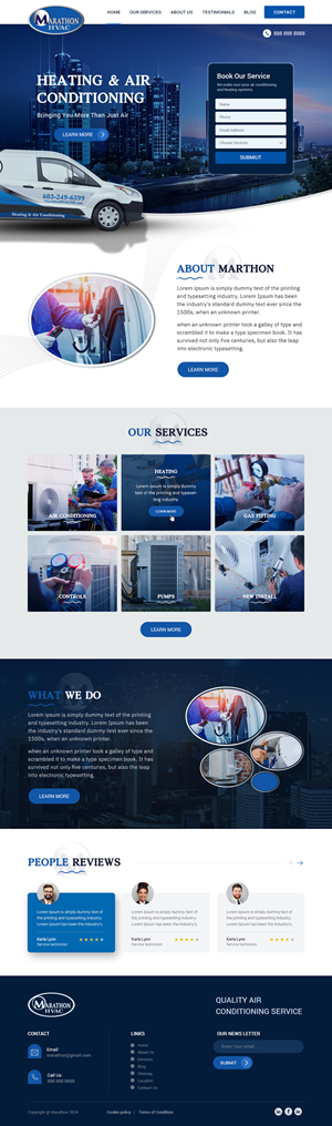 Web Design by Shijo John for Marathon HVAC | Design: #32286769
