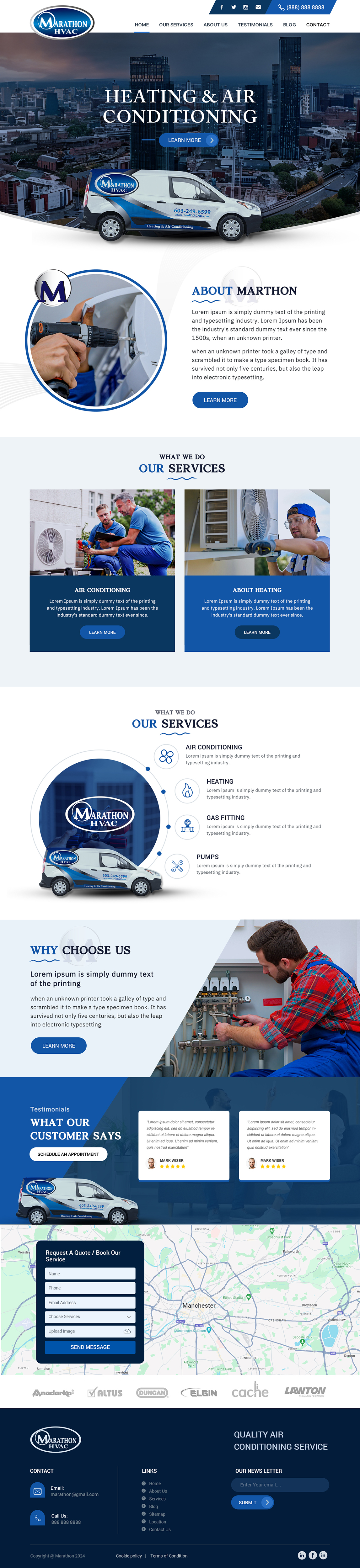 Web Design by Shijo John for Marathon HVAC | Design #32317278