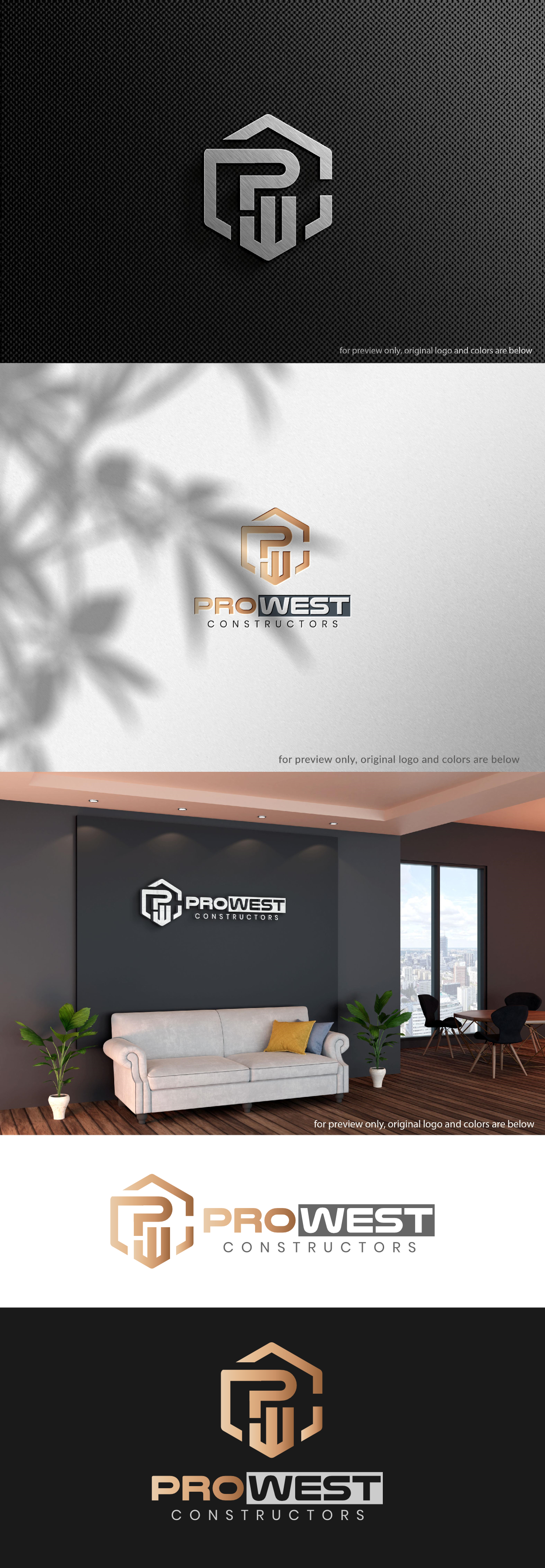 Diseño de Logo por Gita. para ProWest Constructors | Diseño: #32335850