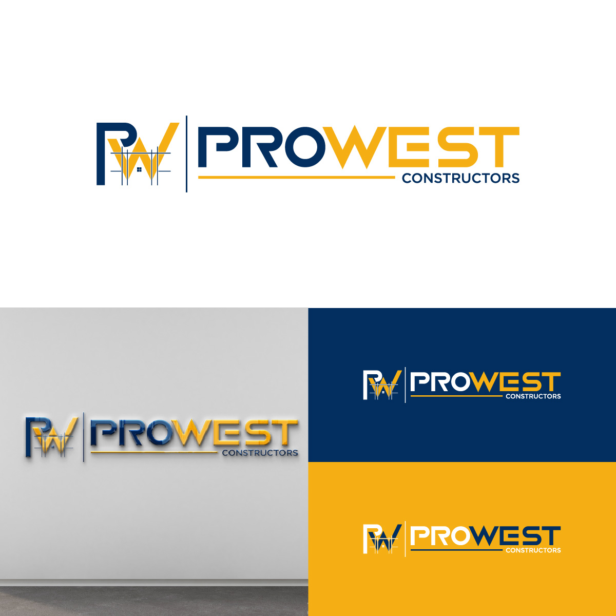 Logo Design by fly  design for ProWest Constructors | Design #32279591