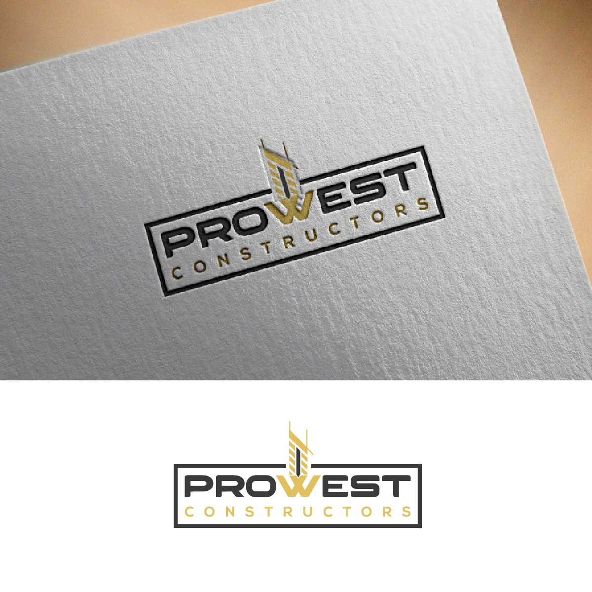 Logo Design by fly  design for ProWest Constructors | Design #32279908