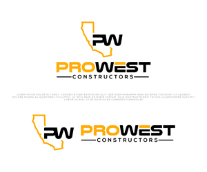 Logo Design by AlphabetZero.co.uk for ProWest Constructors | Design: #32289487