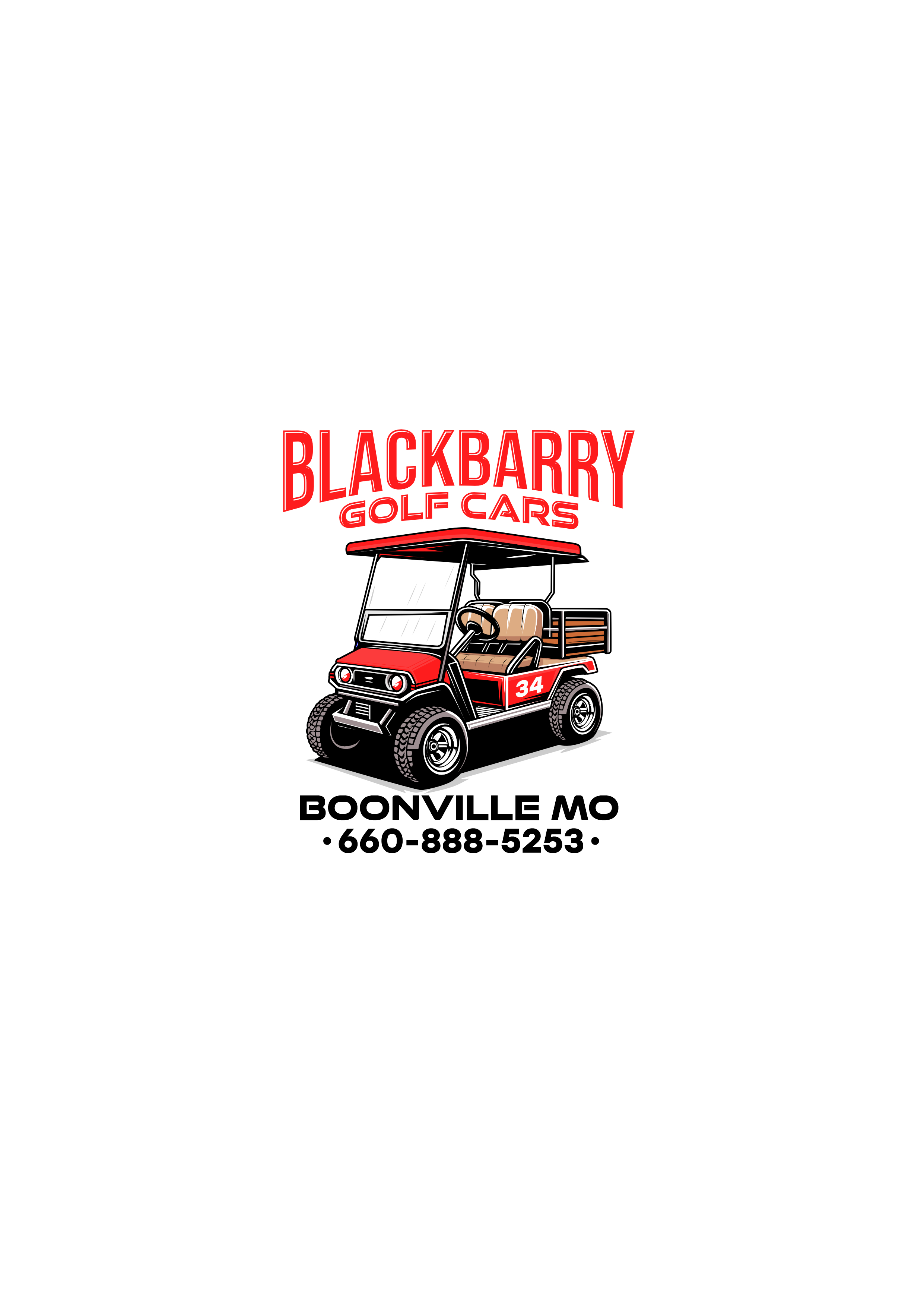 Masculine, Bold, Golf Carts Logo Design for Blackbarry Golf Cars