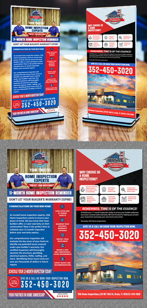 Flyer Design by Ramamoorthi Annadurai for USA Home Inspections | Design: #32288107