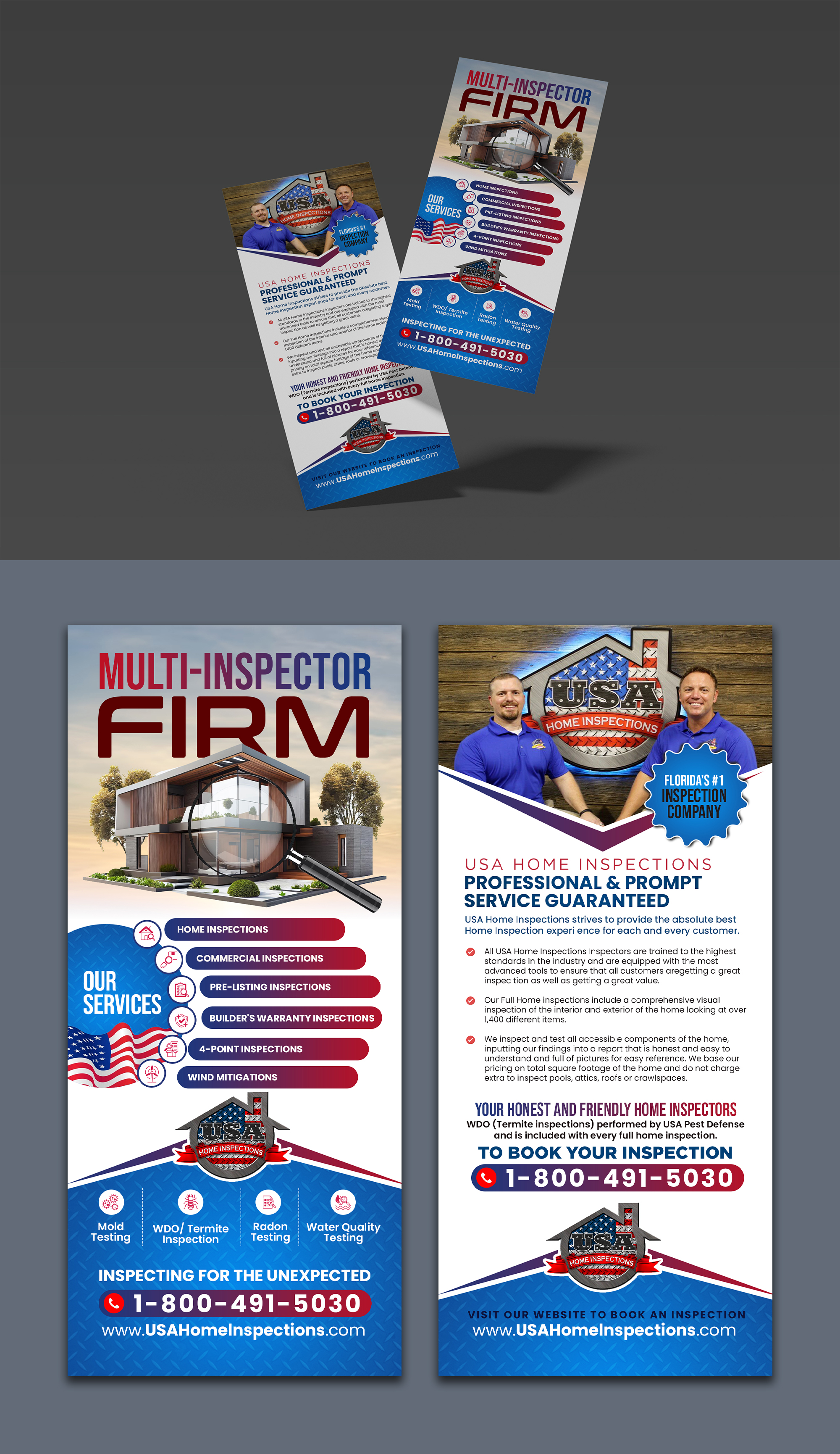 Flyer Design by debdesign for USA Home Inspections | Design #32290334