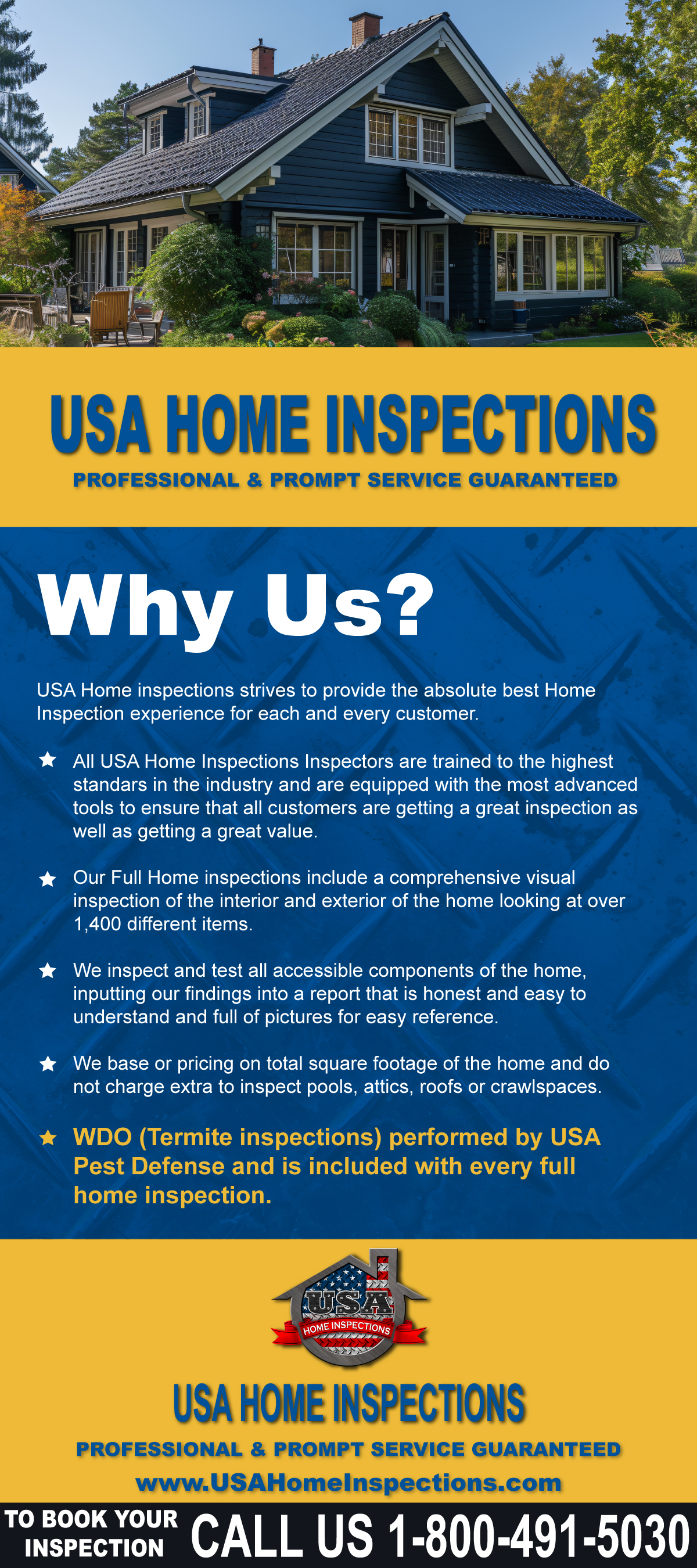 Flyer Design by Happy Design Worlds for USA Home Inspections | Design #32307340