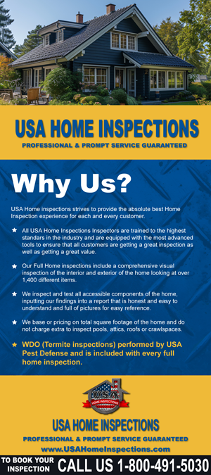 Flyer Design by Happy Design Worlds for USA Home Inspections | Design: #32307340