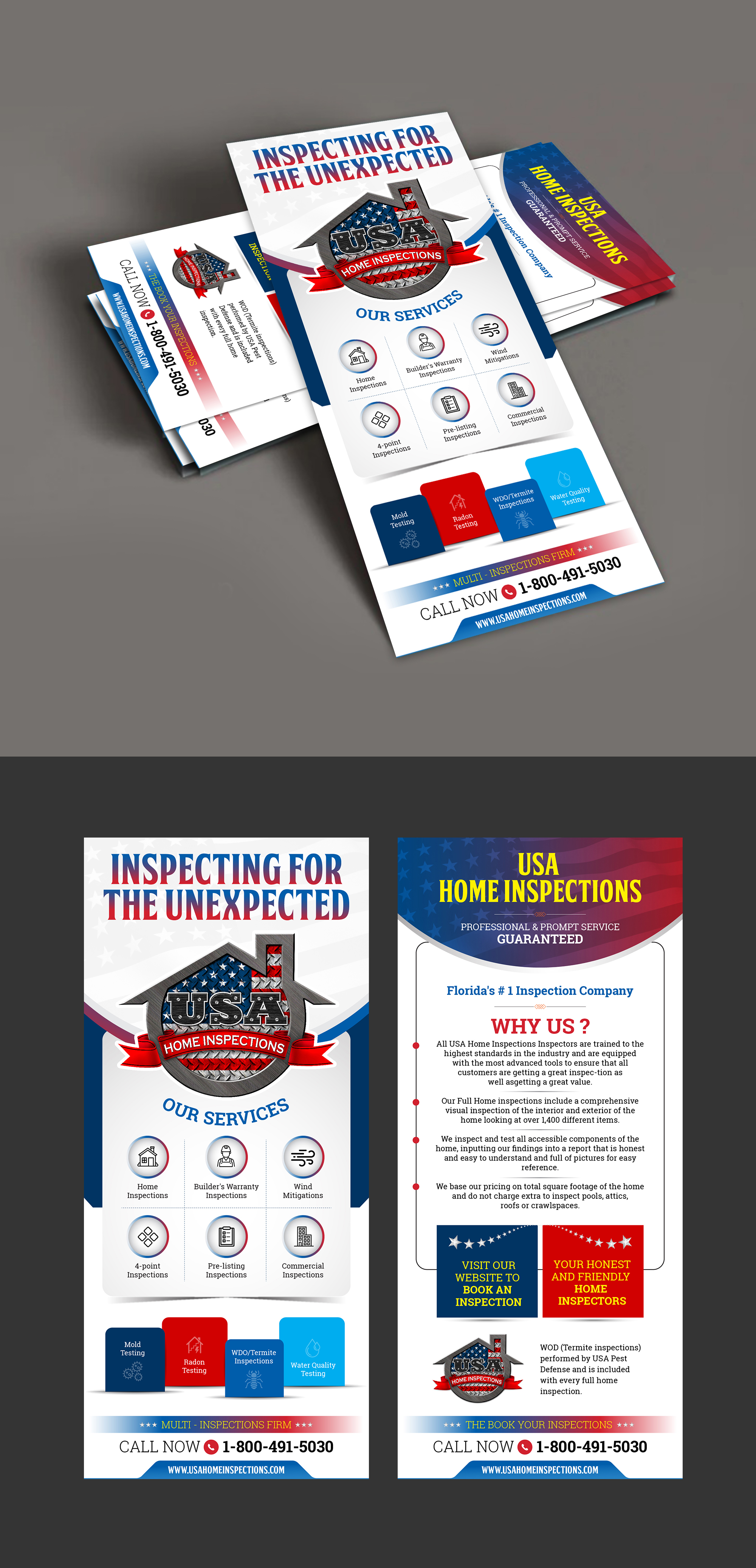 Flyer Design by 123graphics for USA Home Inspections | Design #32297261