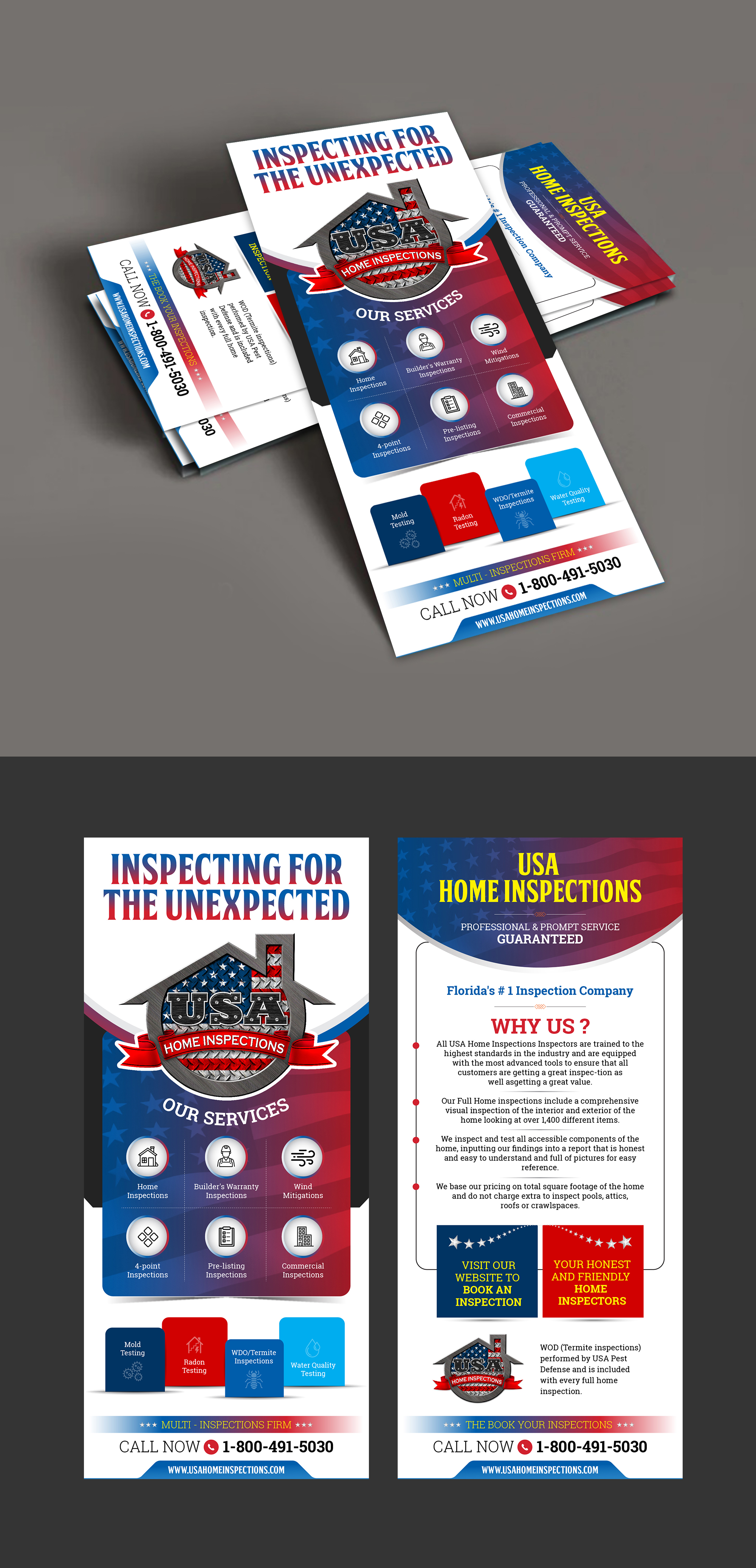 Flyer Design by 123graphics for USA Home Inspections | Design #32297276
