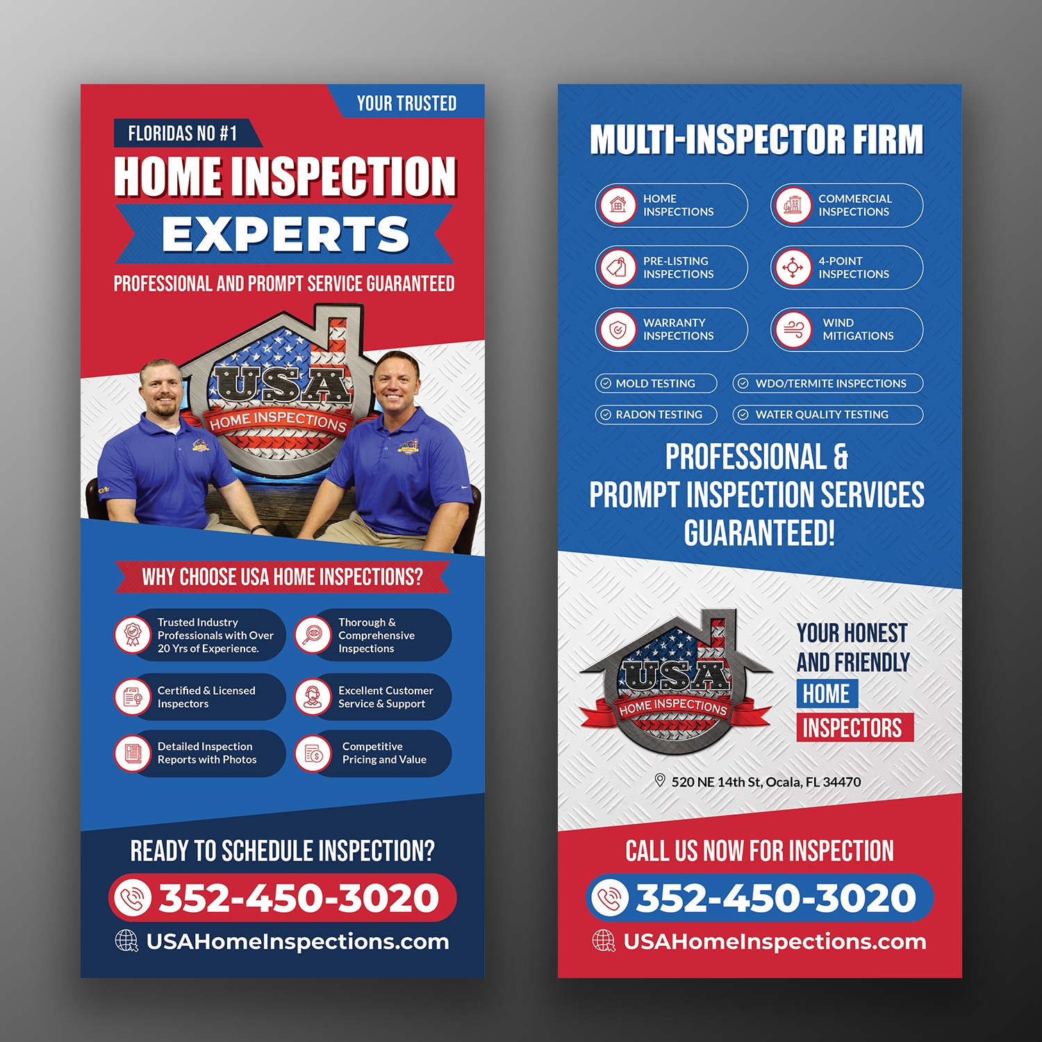 Flyer Design by OwnDesign for USA Home Inspections | Design #32288095