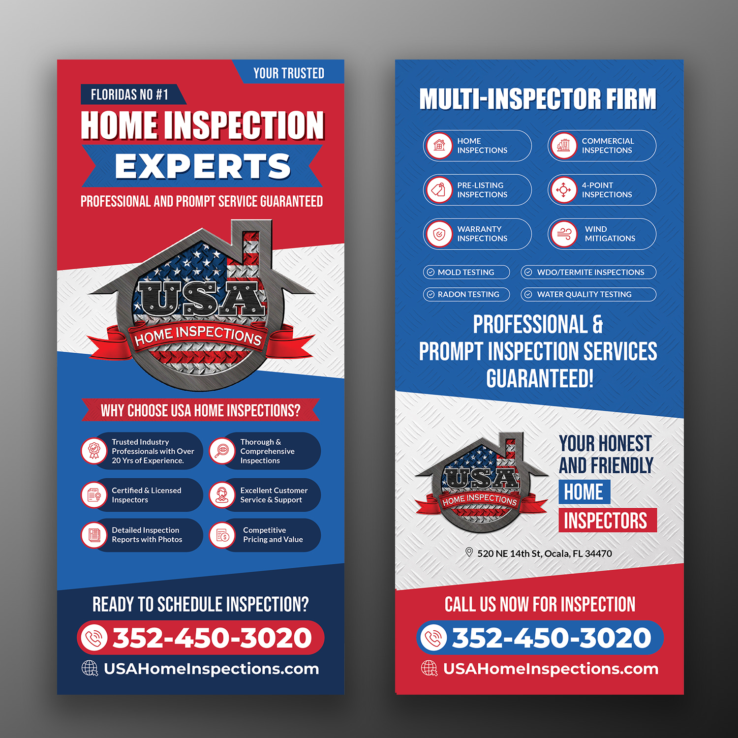 Diseño de Flyer por OwnDesign para USA Home Inspections | Diseño #32289805