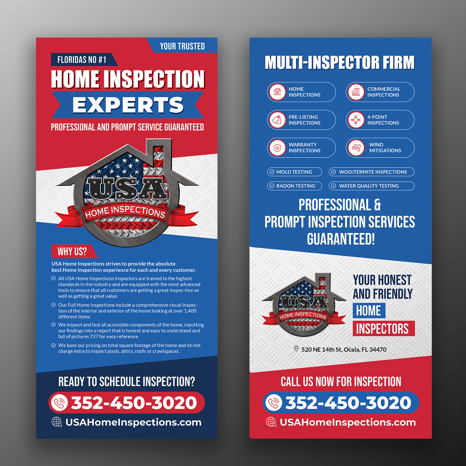 Flyer Design by OwnDesign for USA Home Inspections | Design #32289807