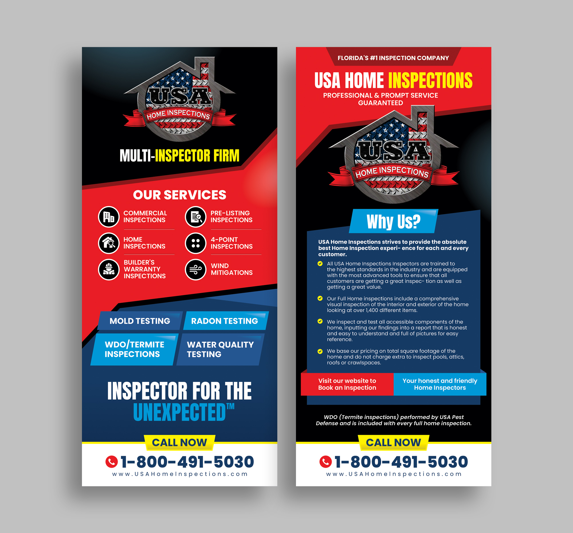 Flyer Design by Dzhafir for USA Home Inspections | Design #32289326