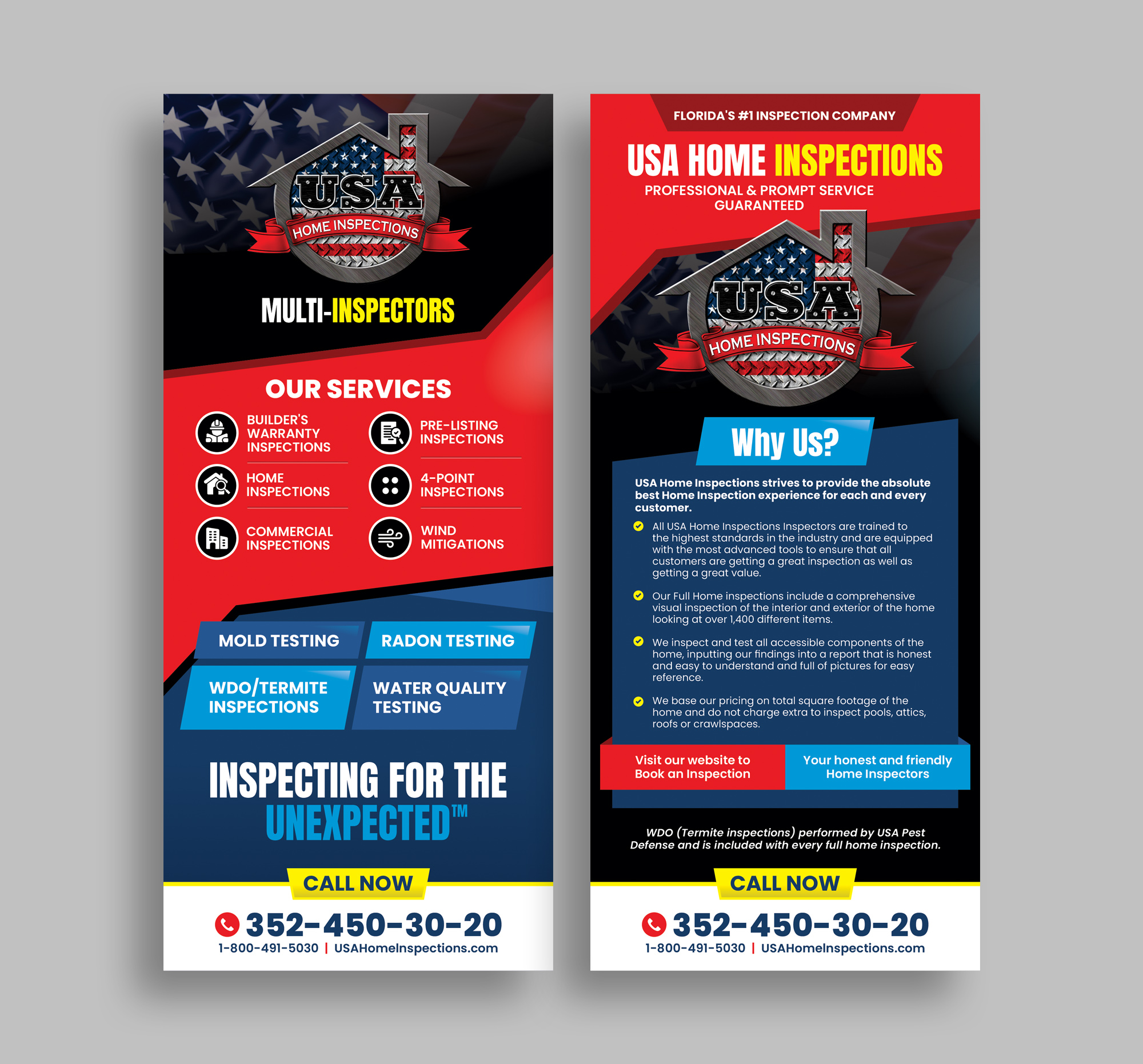 Flyer Design by Dzhafir for USA Home Inspections | Design #32334581