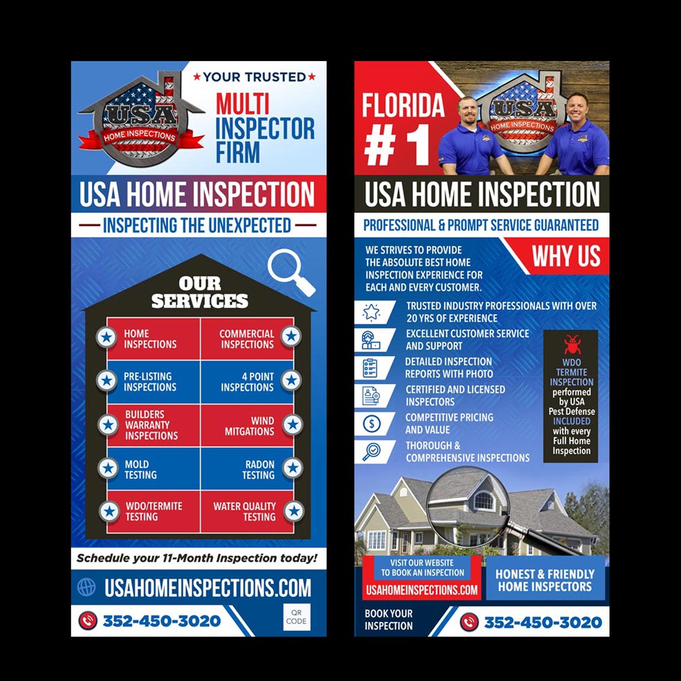 Flyer Design by DA. for USA Home Inspections | Design #32287970