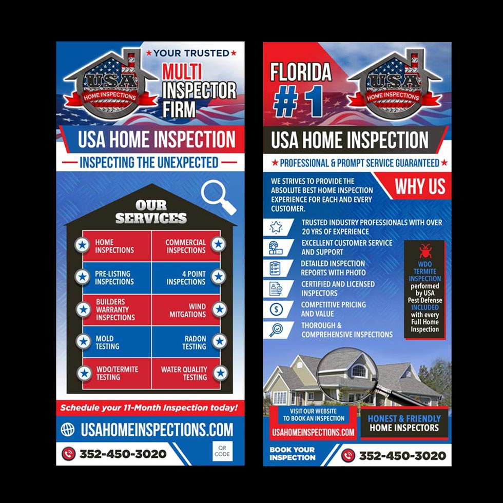 Flyer Design by DA. for USA Home Inspections | Design #32292695