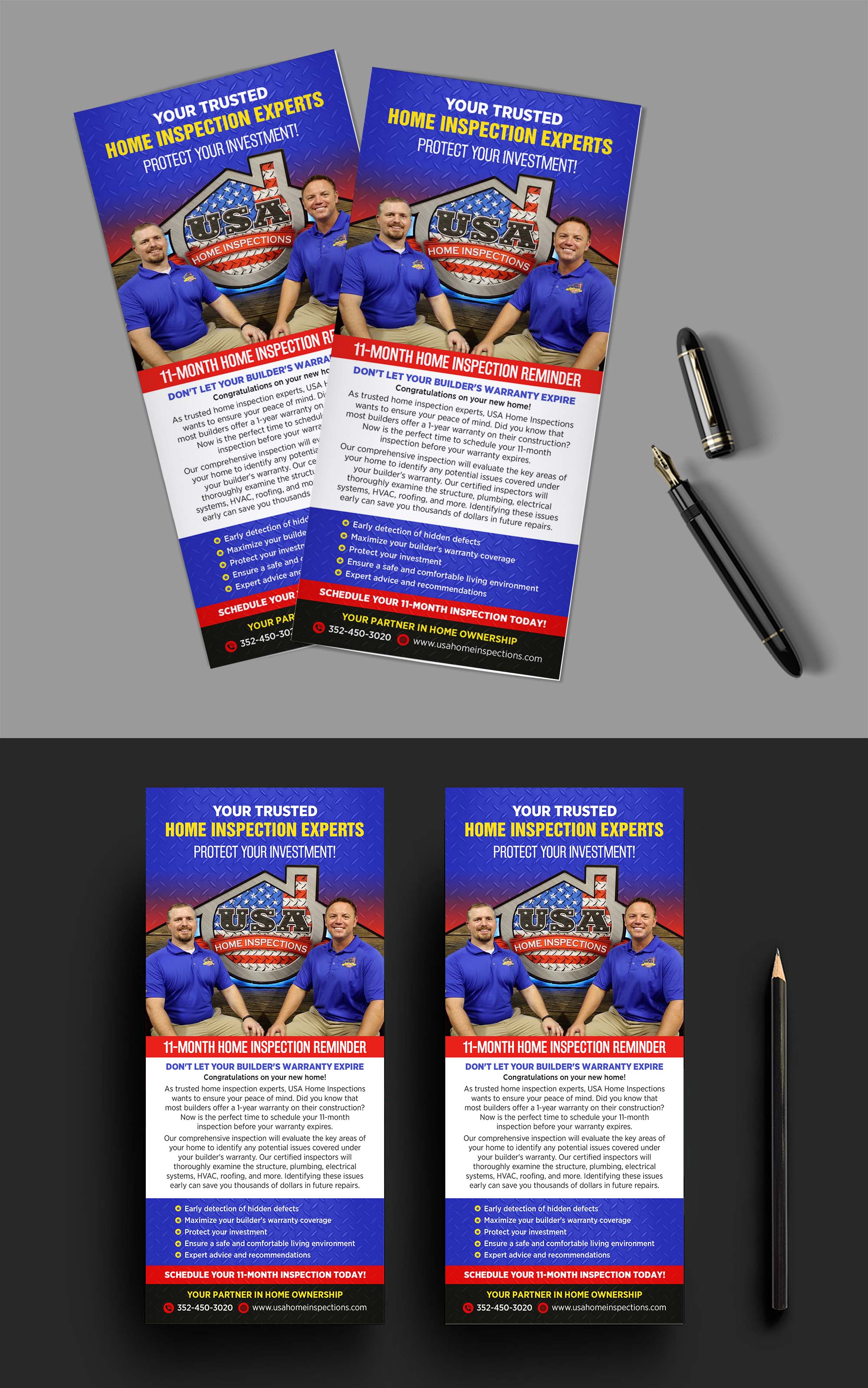 Flyer Design by GraphicsGuru for USA Home Inspections | Design #32292072