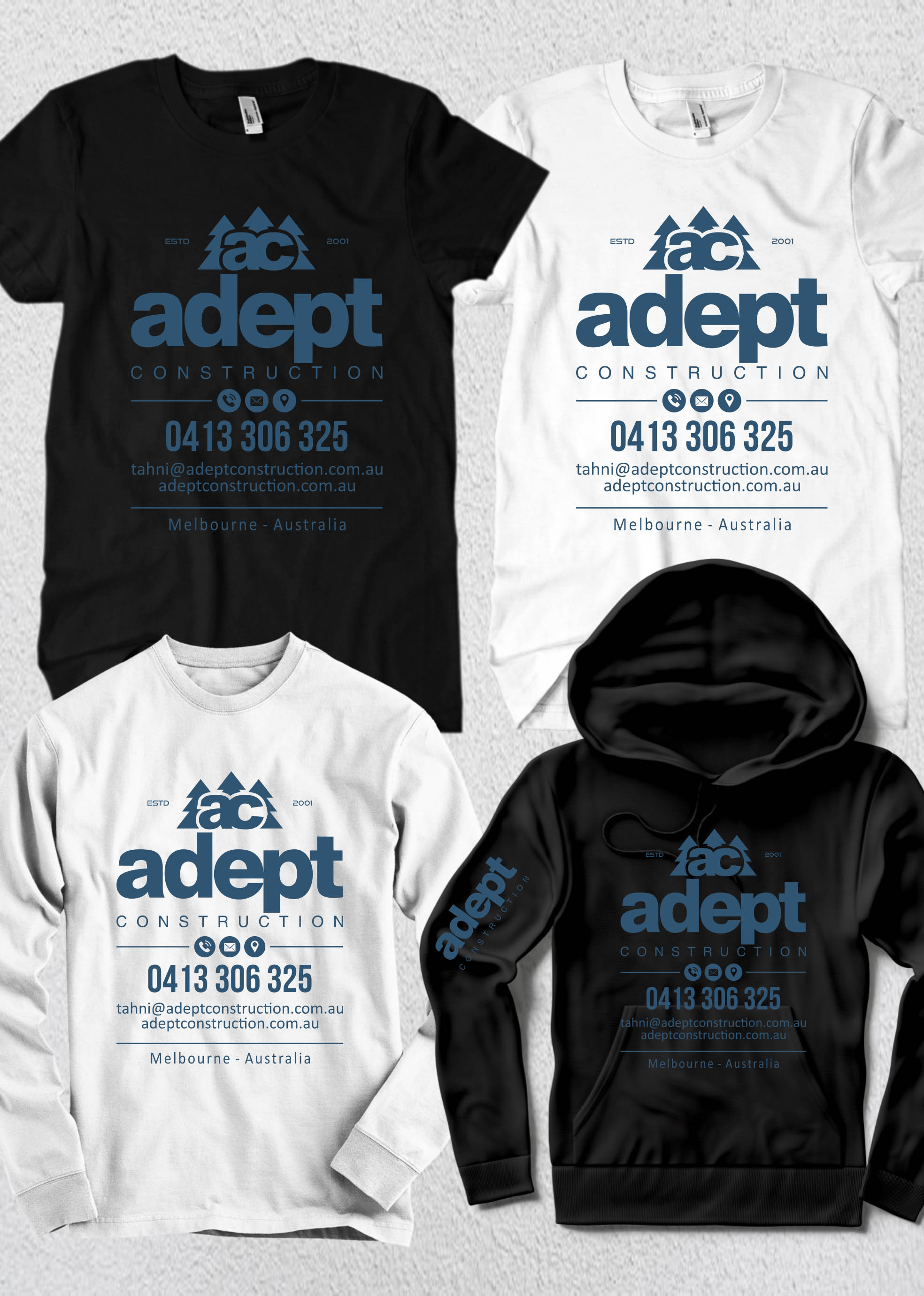 T-shirt Design by Rheanza for Adept Construction | Design #32327857