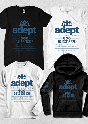 Diseño de Camiseta por Rheanza para Adept Construction | Diseño: #32327857