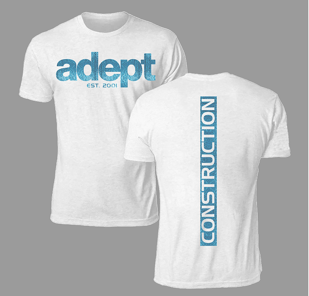 T-shirt Design by Johncina for Adept Construction | Design #32329024