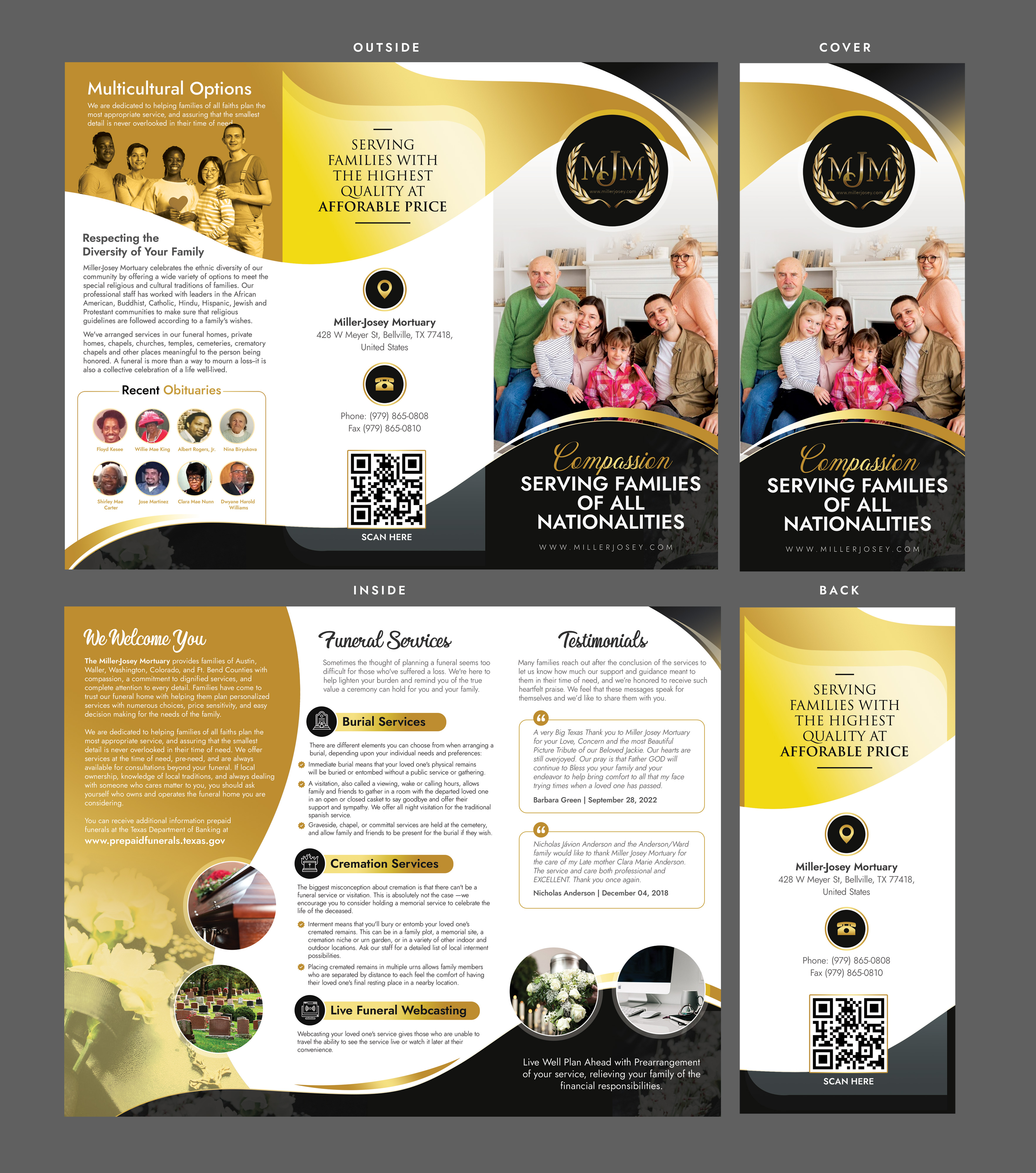 Brochure Design by Stan$oul for Miller-Josey Mortuary | Design #32286623