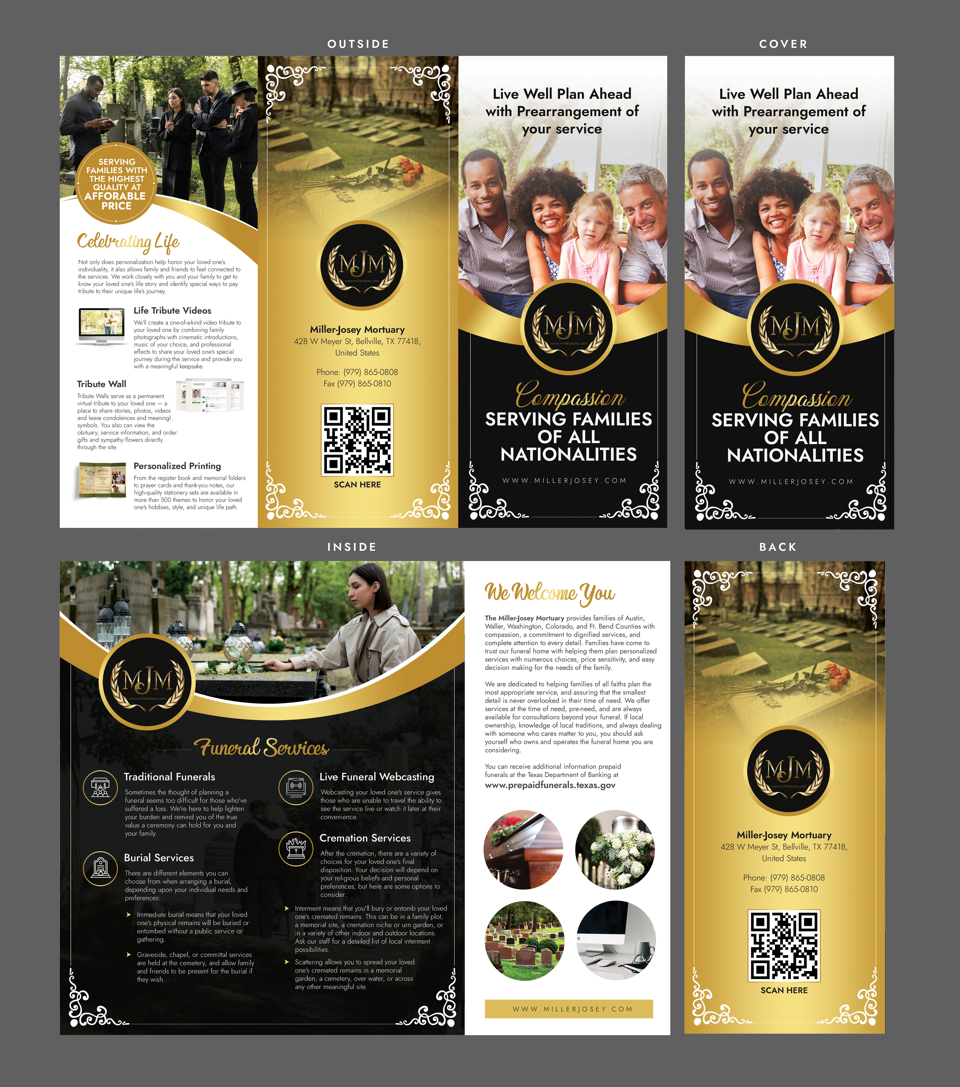 Design de Brochure par Stan$oul pour Miller-Josey Mortuary | Design #32286976
