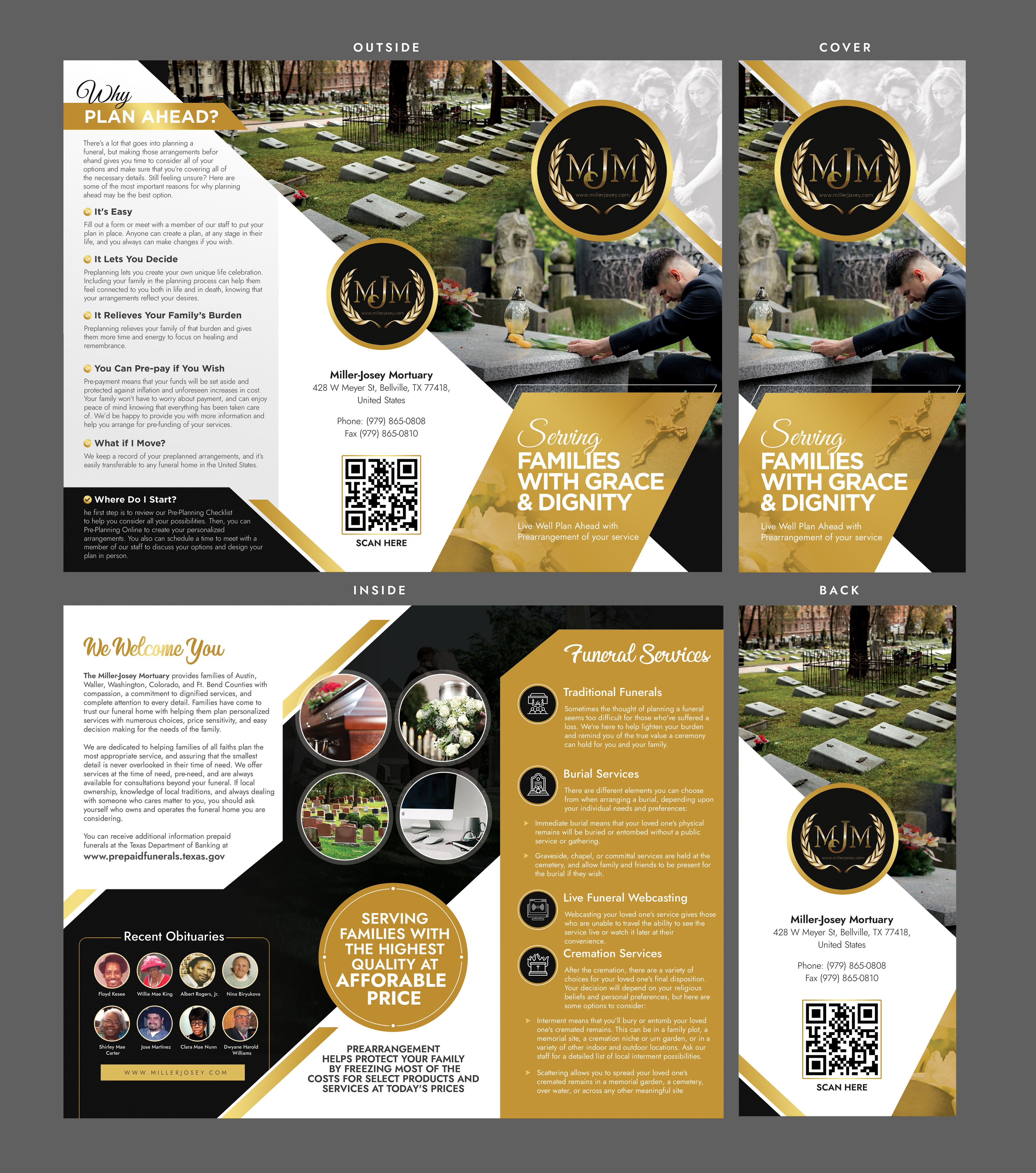 Brochure Design by Stan$oul for Miller-Josey Mortuary | Design #32287280