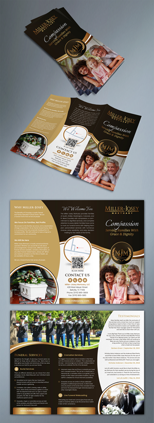 Design de Brochure par SAI DESIGNS pour Miller-Josey Mortuary | Design : #32302647