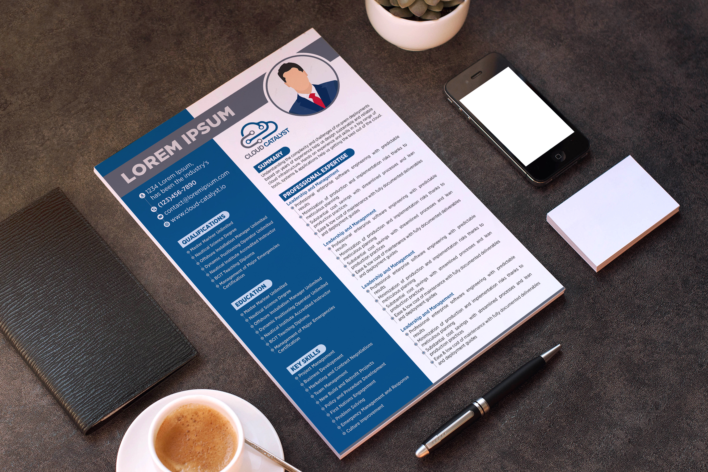 Resume Design by GraphicsGuru for Cloud Catalyst GmbH. | Design #32287022