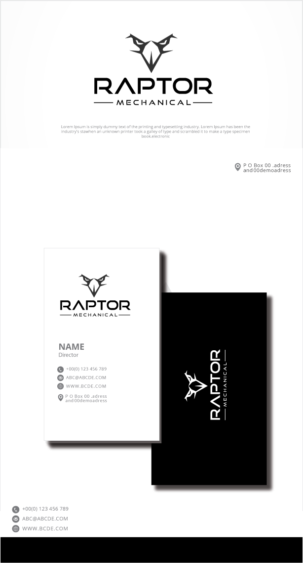 Logo Design by zebronicgraphic for Raptor Mehanical | Design #32297813
