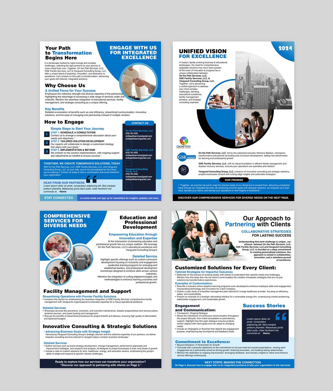 Brochure Design by DA. for On the Path Services | Design #32332888