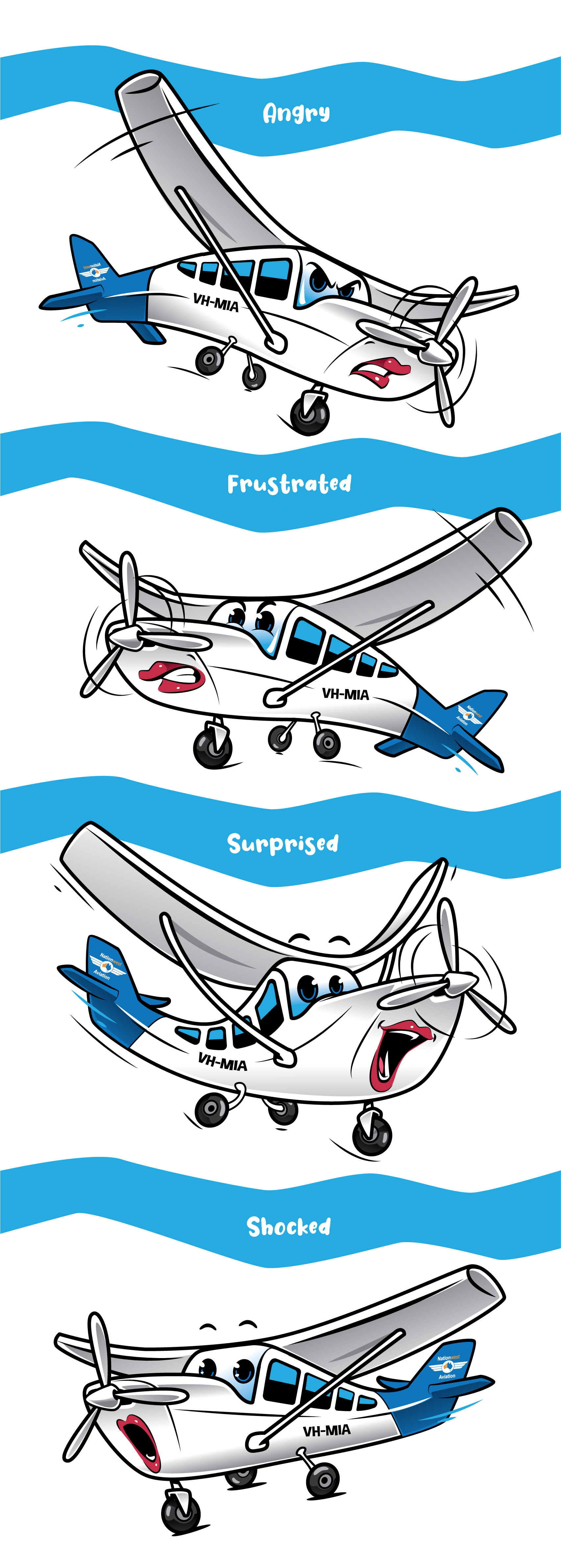 Mascot Design by ally designs for Nationwest Aviation  | Design #33642127