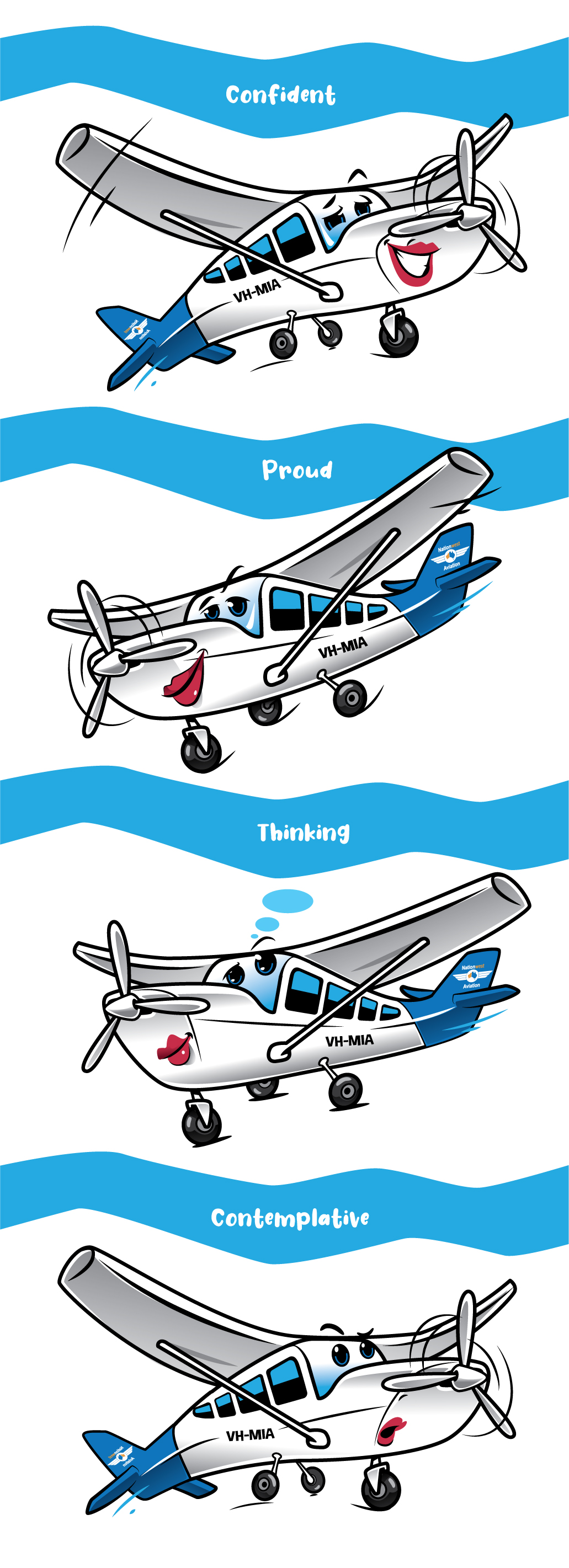 Maskottchen-Design von ally designs für Nationwest Aviation  | Design #33792724