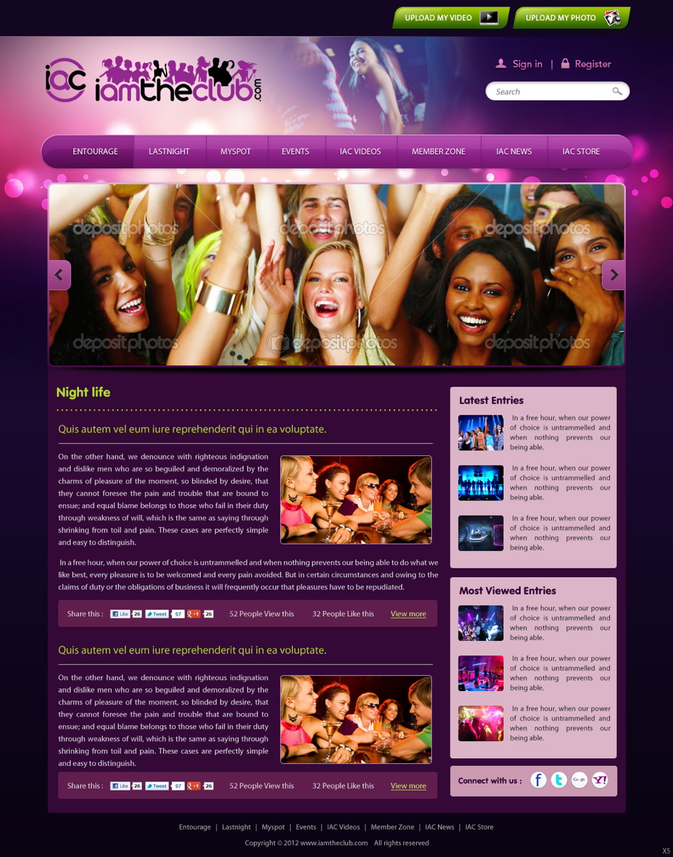 Web Design par pb pour IAMTHECLUB, LLC | Design #768408