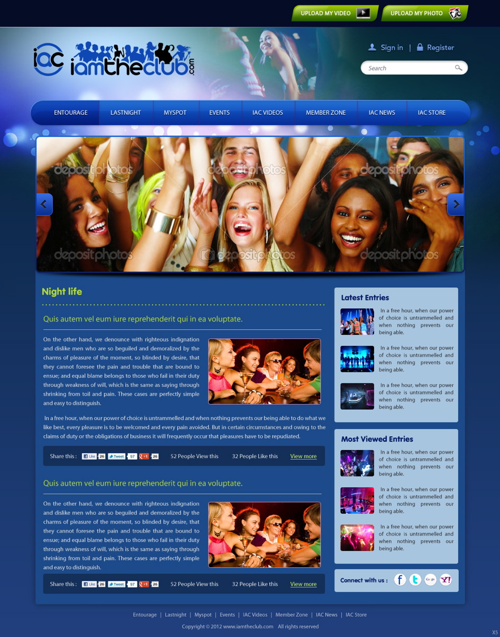 Web Design by pb for IAMTHECLUB, LLC | Design #770263