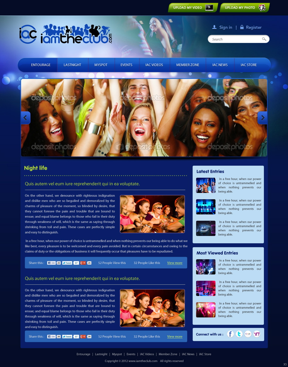 Web Design par pb pour IAMTHECLUB, LLC | Design #770267