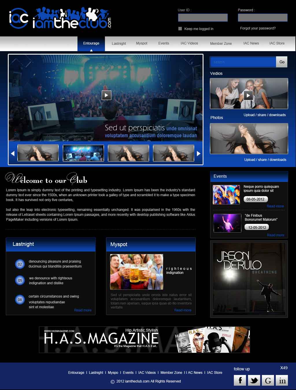 Web Design by pb for IAMTHECLUB, LLC | Design #785047