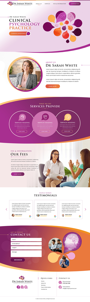 Web Design by Blue Sparrow for this project | Design: #32312330