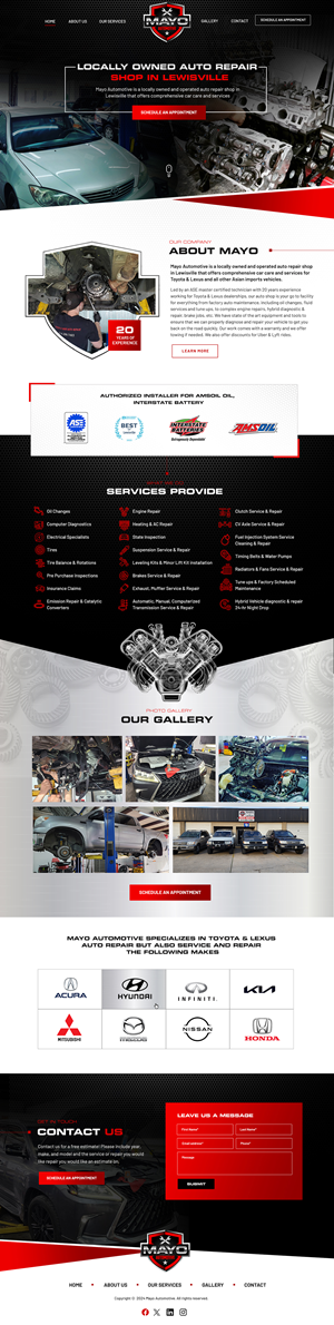 Web Design by Blue Sparrow for Mayo Automotive LLC | Design: #32380171